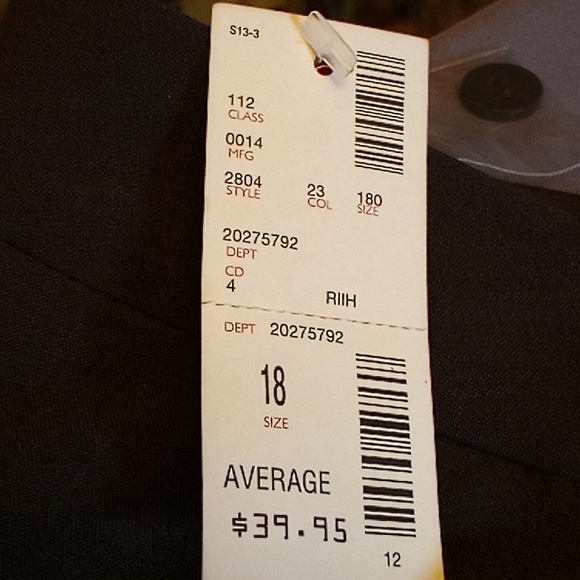 NWT - $39.95 AVENUE Woman's Charcoal Gray Wide Leg Pants Size 18 - Picture 4 of 9